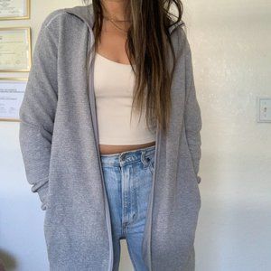 Lululemon Gray Size 6 Long Sweater Jacket Zipper